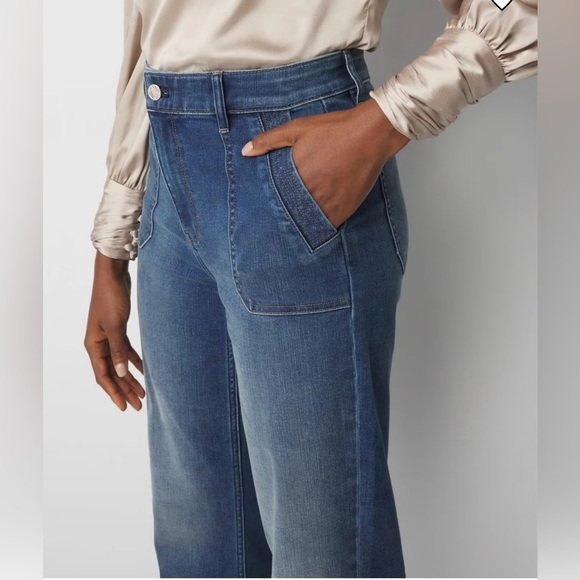 NWT White House Black Market Extra High-Rise Novelty Pocket Trouser Jeans 8 - Picture 6 of 8